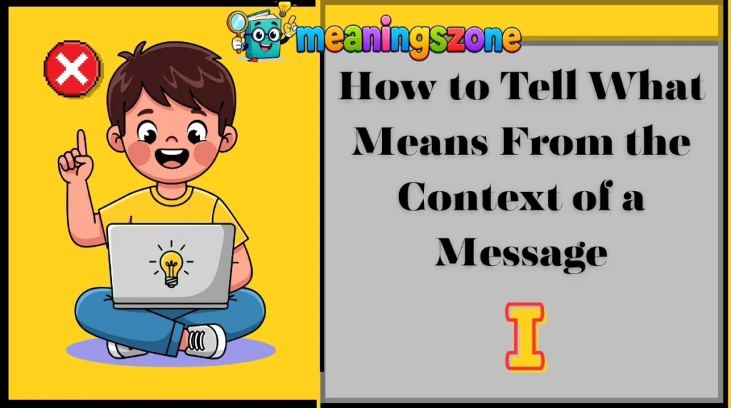 How to Tell What “I” Means From the Context of a MessageThe easiest way to understand what I means in a text message is to look at the words around it. Context usually makes the meaning clear within seconds.For example, if someone writes, “I will meet you tomorrow,” I clearly refers to the sender. If they say, “I don't understand,” they are describing their own thoughts or feelings. In both cases, there is no abbreviation involved.The topic of the conversation also matters. In a science discussion, I may represent electric current. In Roman numerals, I represents the number one. In mathematics or technology, it may be used as a variable, symbol, or label.You should also check capitalization and sentence structure. A capital I inside a normal English sentence is usually the first-person pronoun. A standalone letter used inside a formula, code, username, or technical discussion may have another meaning.When unsure, focus on the platform, topic, surrounding words, and overall conversation. These clues make it much easier to identify the correct meaning without overthinking a simple message